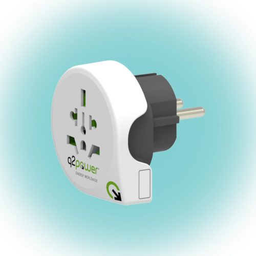 Q2 power Utazóadapter, World to Europe""