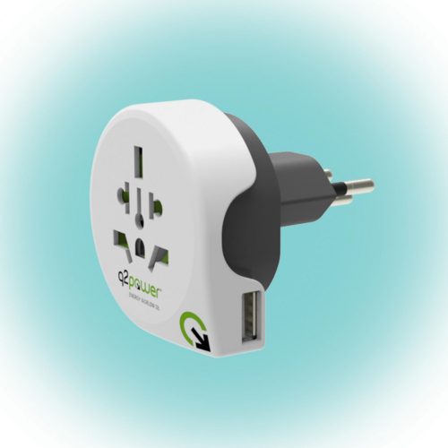 Q2 power Utazóadapter World To Switzerland USB" Q2"