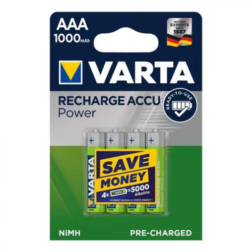 HOME Varta AAA Akkumulátor 1000 Mah 4 Db/Csomag RTU