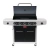 Barbecook BC-GAS-2031 Siesta 612 Black Edition gázgrill, tárolóval, oldalégővel, nyárs égőfejjel, 143x56x120cm