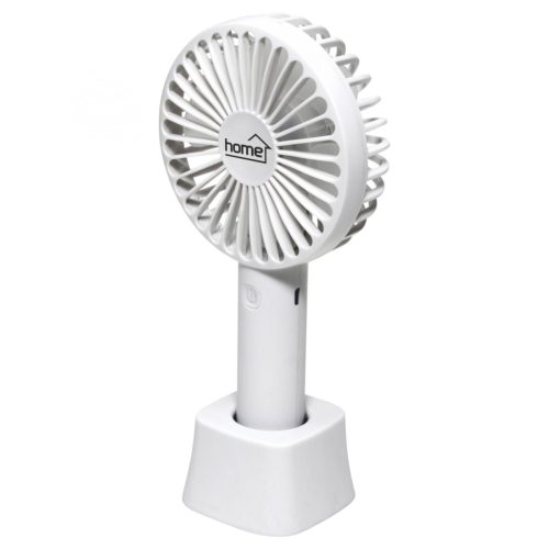 HOME Kézi, Tölthető Ventilátor, 9cm, Fehér