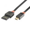 USE Microusb Töltőkábel, Lapos, 3m